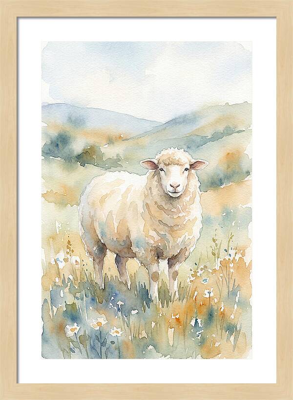 Sheep In Serene Pasture
