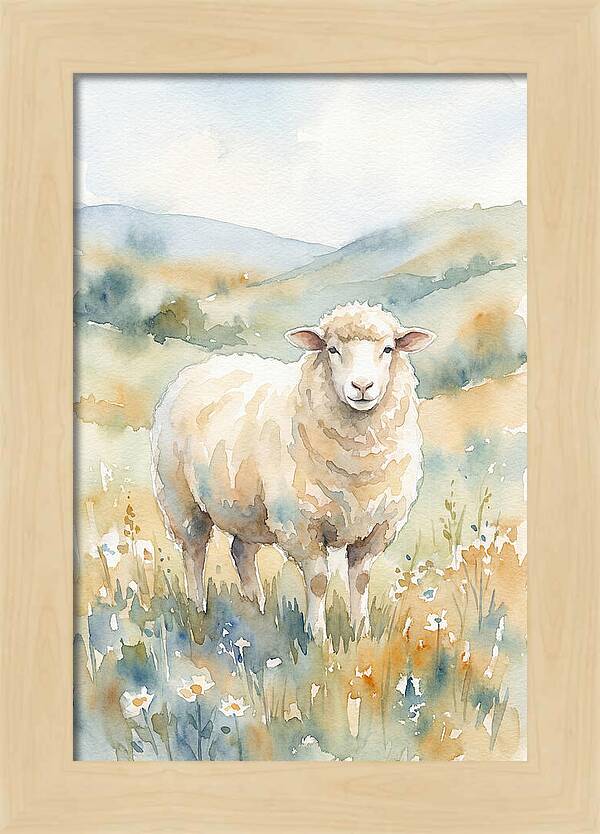 Sheep In Serene Pasture