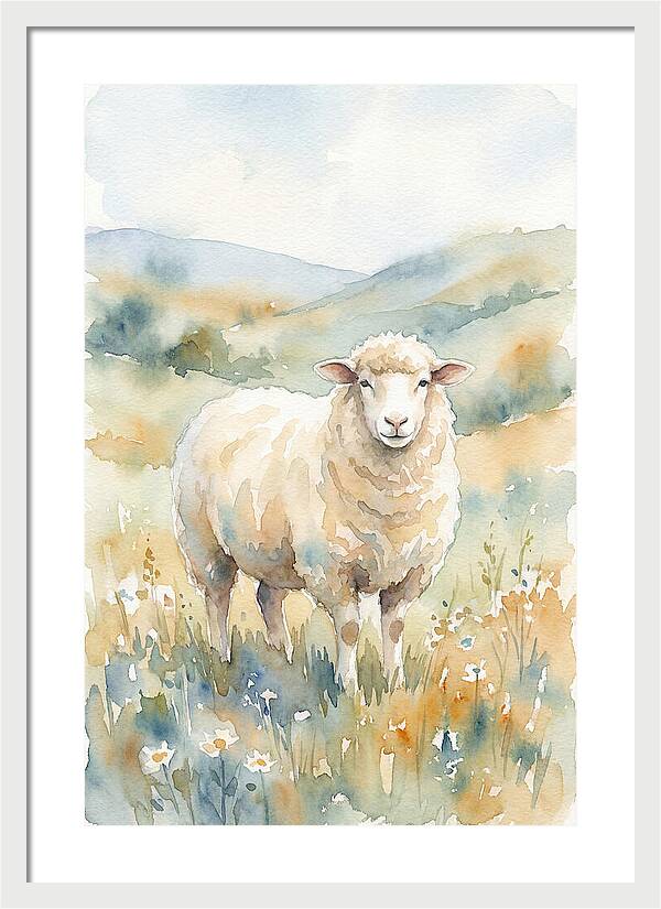 Sheep In Serene Pasture