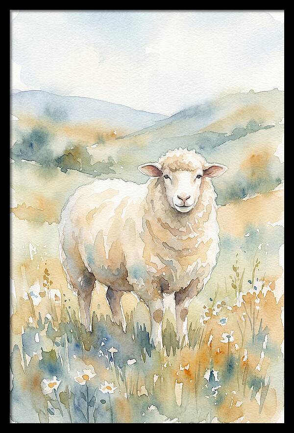 Sheep In Serene Pasture