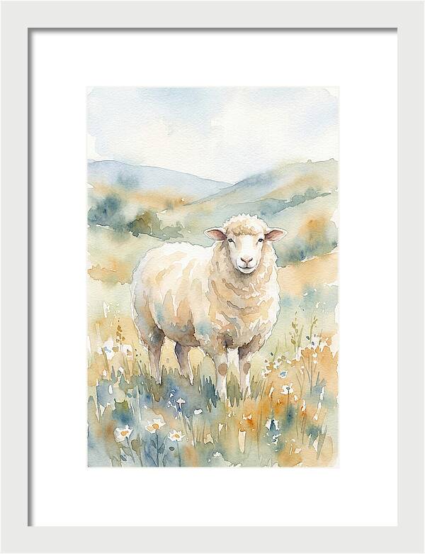 Sheep In Serene Pasture