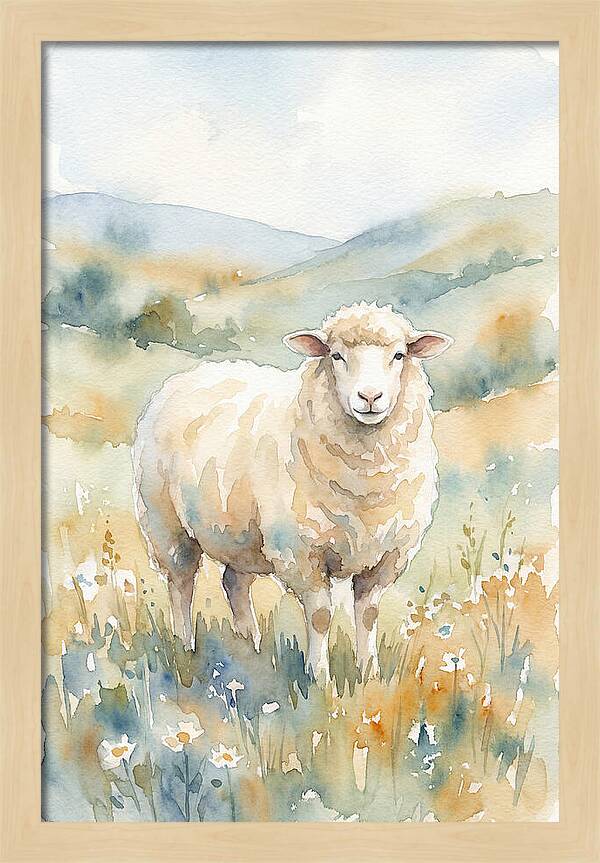 Sheep In Serene Pasture
