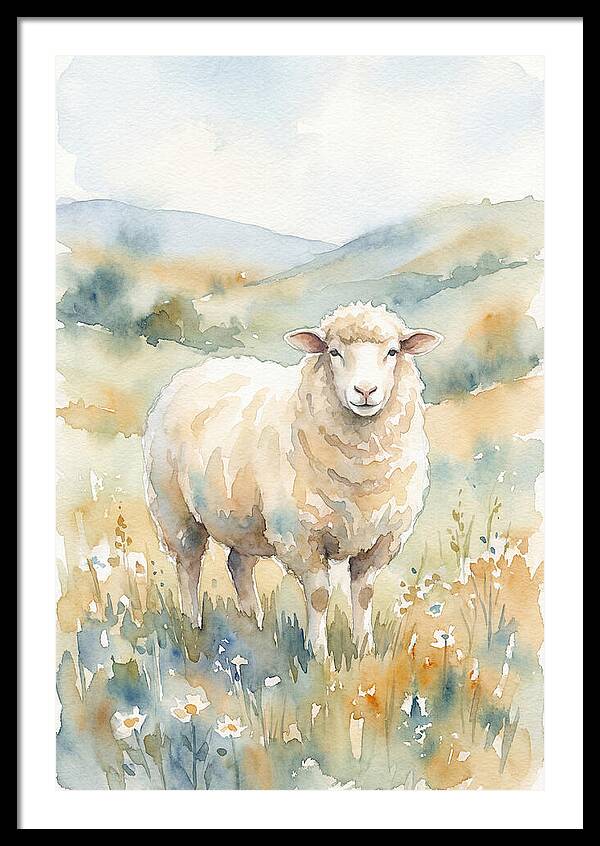 Sheep In Serene Pasture