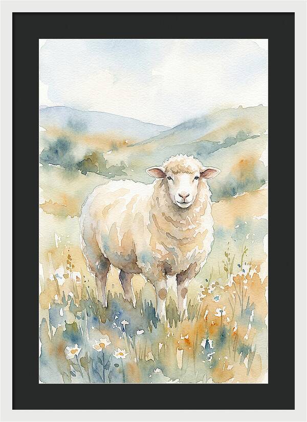 Sheep In Serene Pasture