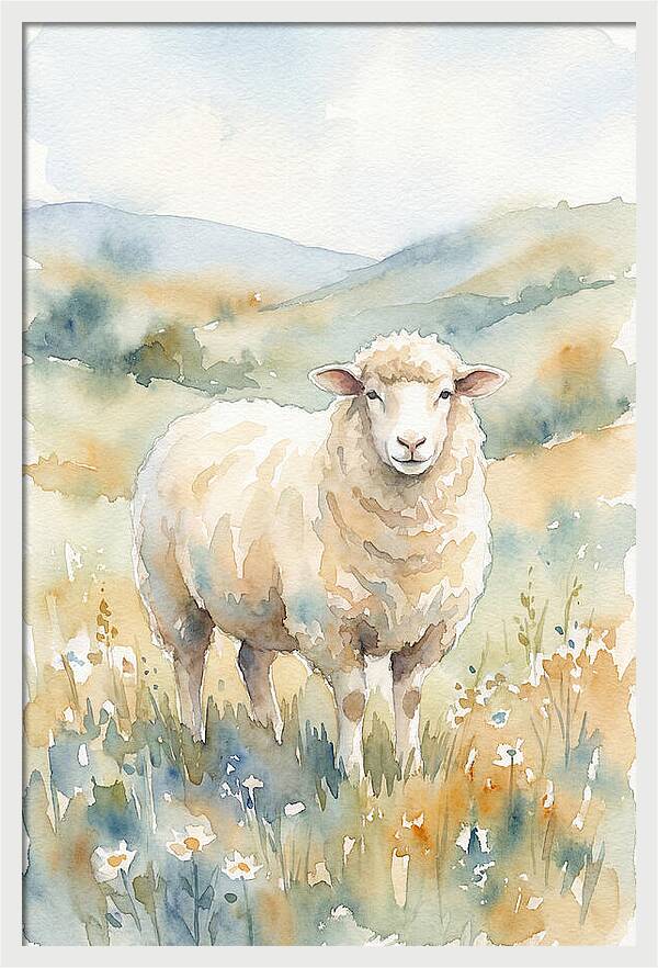 Sheep In Serene Pasture