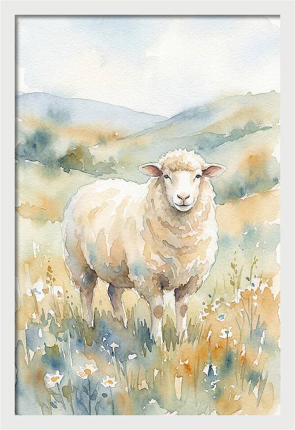 Sheep In Serene Pasture