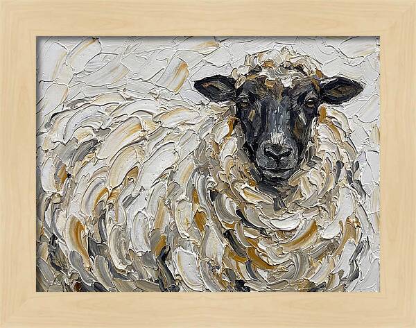 Sheep In Textured Brushstrokes