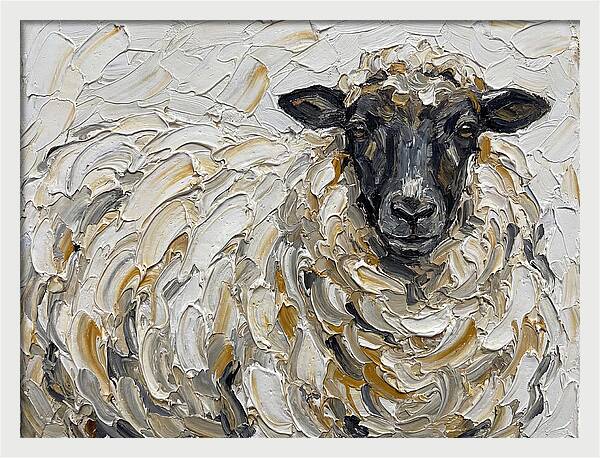 Sheep In Textured Brushstrokes