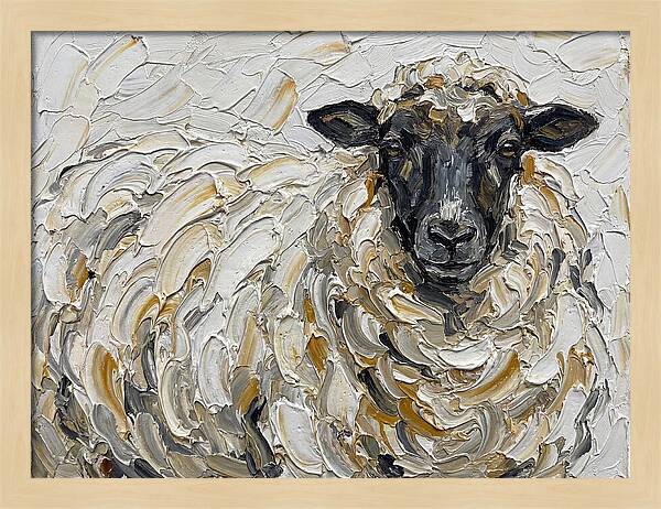 Sheep In Textured Brushstrokes