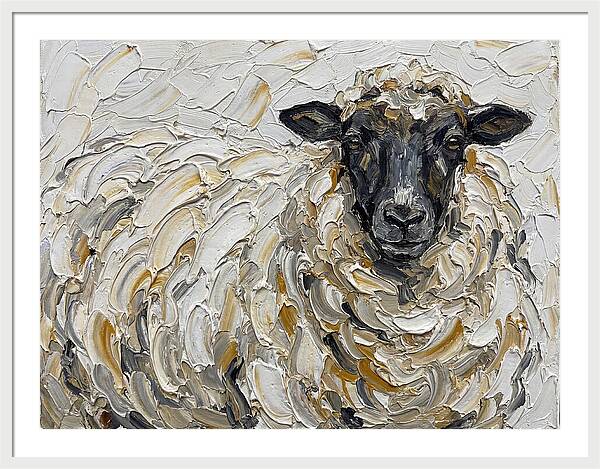 Sheep In Textured Brushstrokes