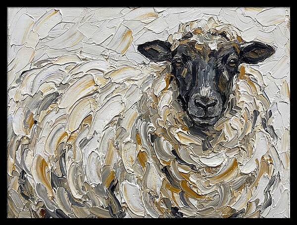 Sheep In Textured Brushstrokes