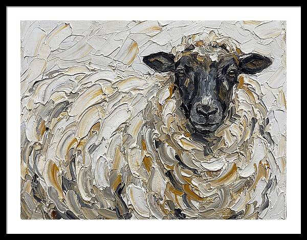 Sheep In Textured Brushstrokes