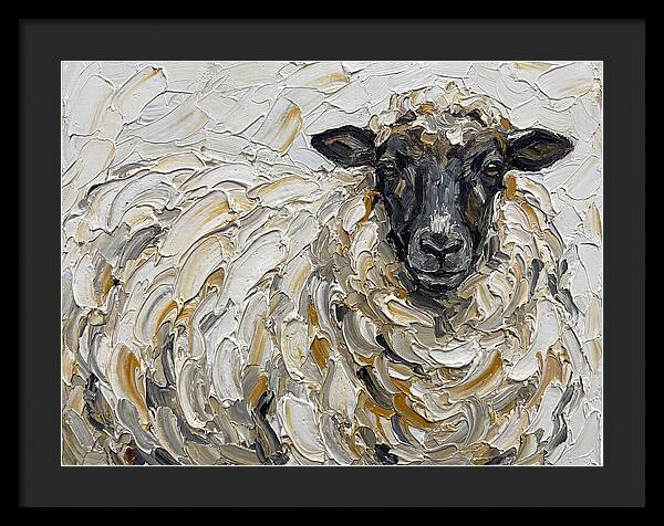 Sheep In Textured Brushstrokes