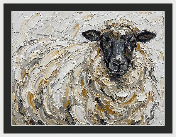 Sheep In Textured Brushstrokes