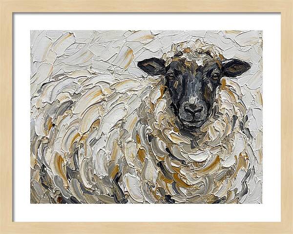 Sheep In Textured Brushstrokes