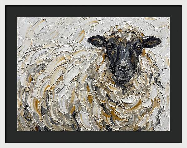 Sheep In Textured Brushstrokes