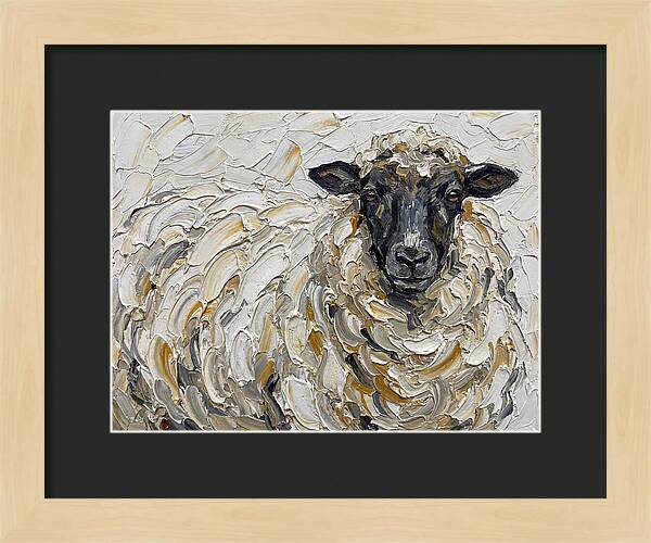 Sheep In Textured Brushstrokes