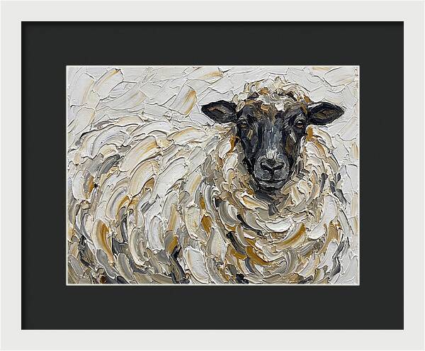Sheep In Textured Brushstrokes