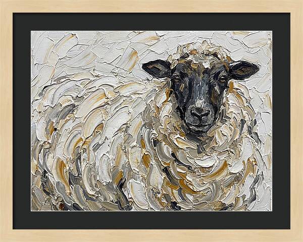 Sheep In Textured Brushstrokes