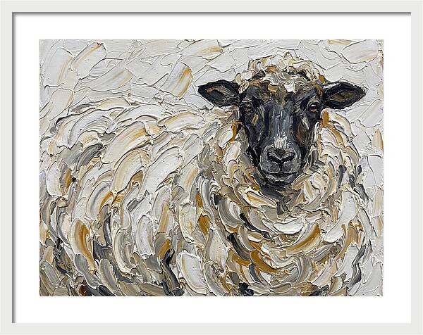 Sheep In Textured Brushstrokes