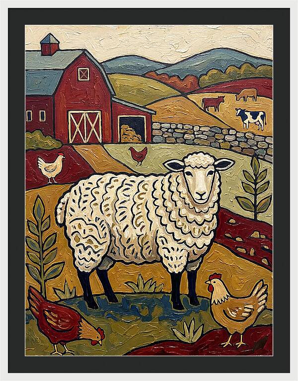 Sheep In The Farmyard