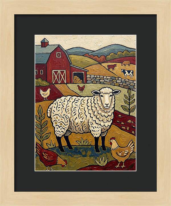 Sheep In The Farmyard