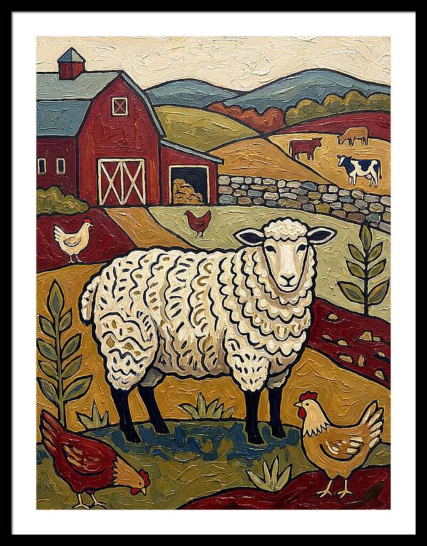 Sheep In The Farmyard