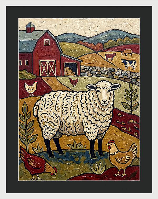 Sheep In The Farmyard