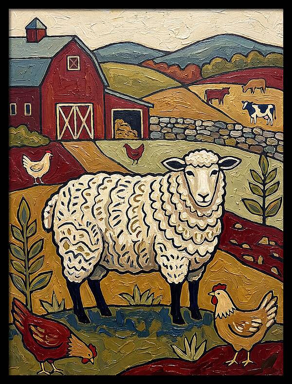 Sheep In The Farmyard