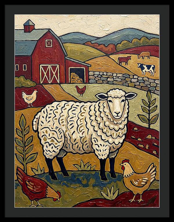 Sheep In The Farmyard