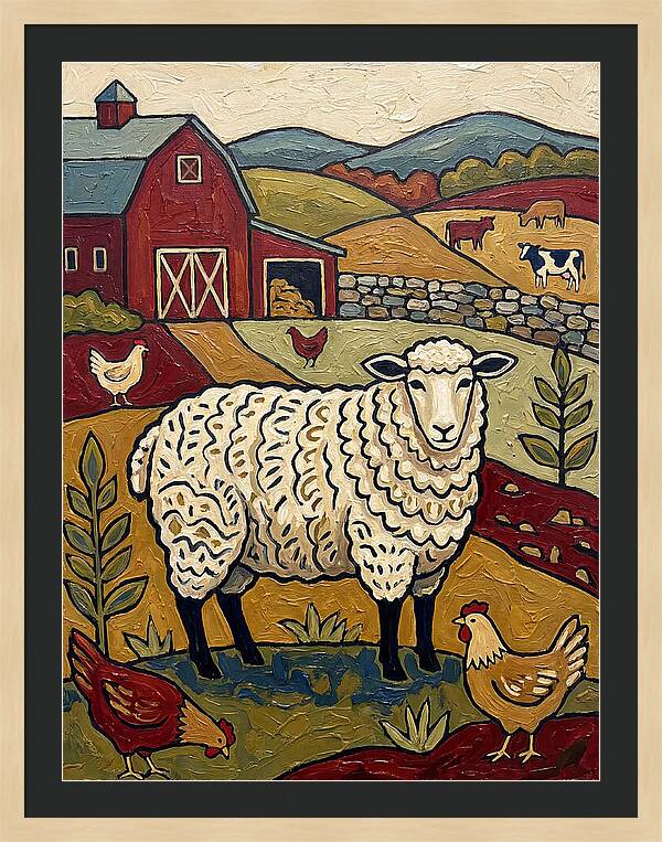 Sheep In The Farmyard