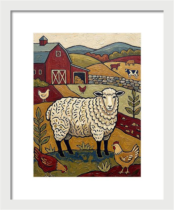 Sheep In The Farmyard