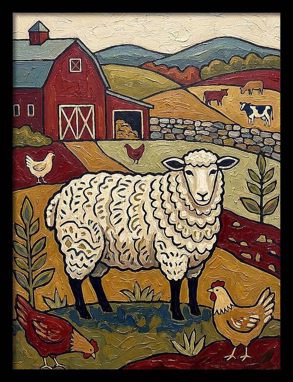 Sheep In The Farmyard