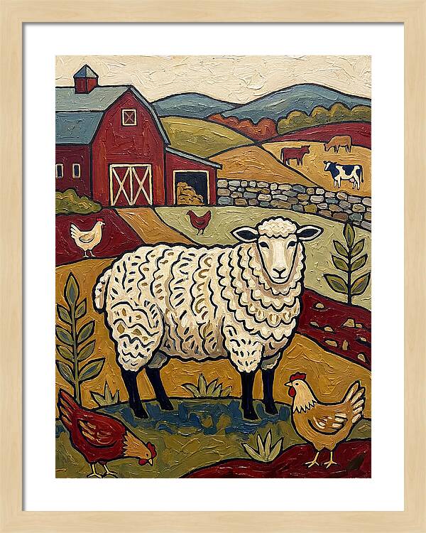 Sheep In The Farmyard