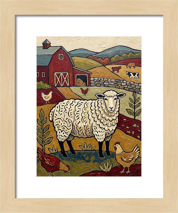 Sheep In The Farmyard