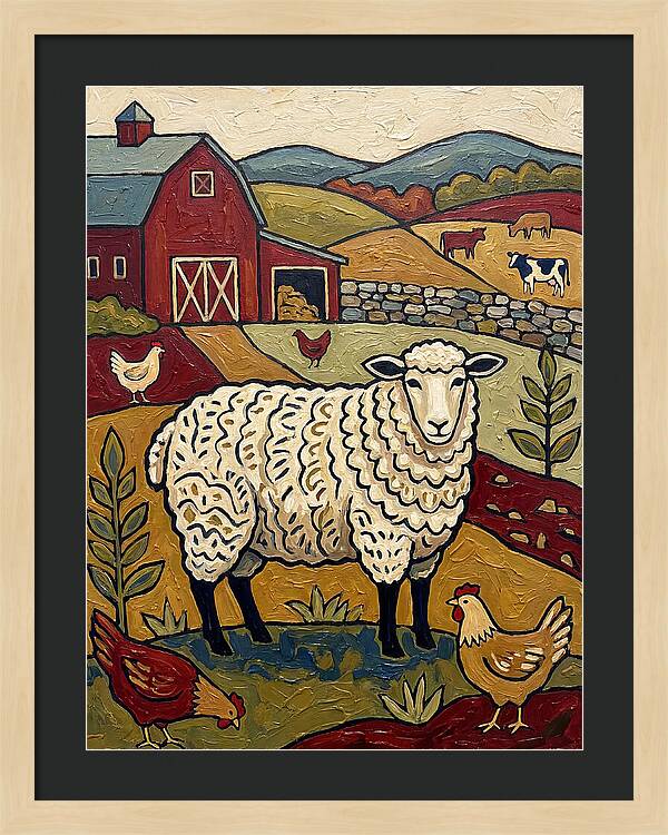 Sheep In The Farmyard