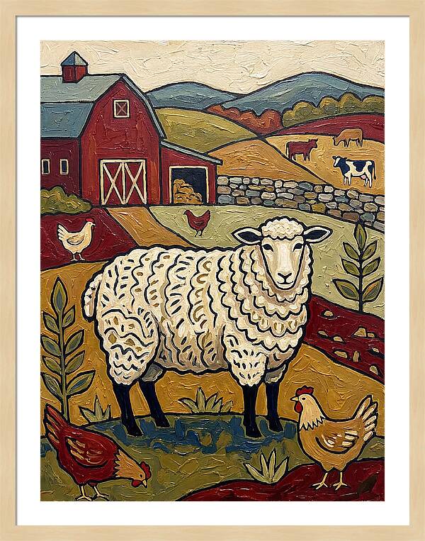 Sheep In The Farmyard