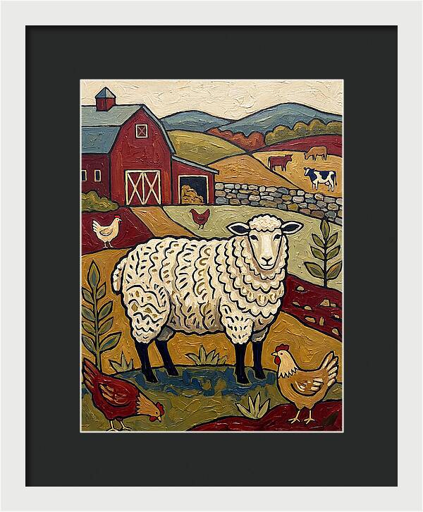 Sheep In The Farmyard