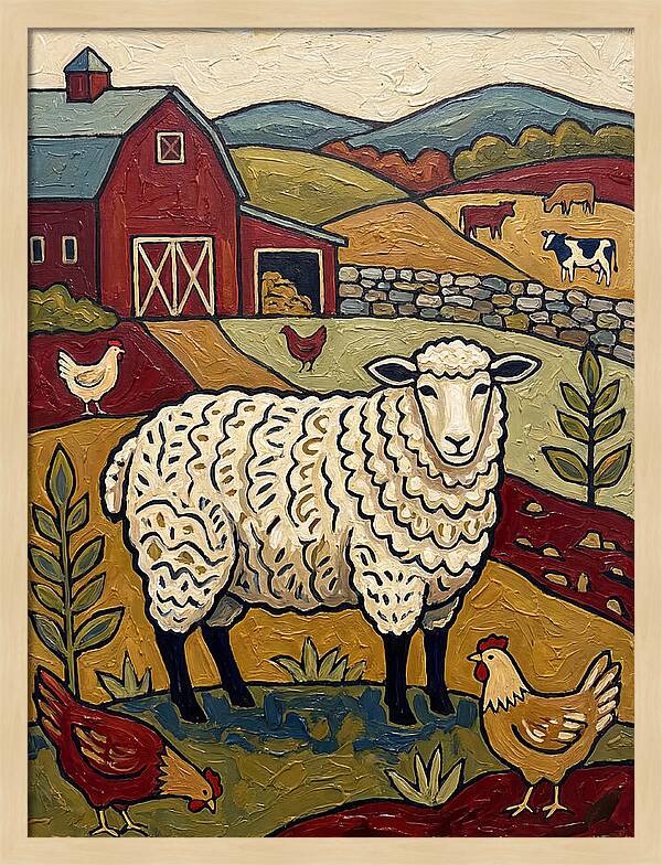 Sheep In The Farmyard