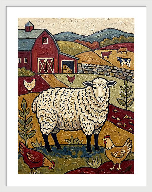 Sheep In The Farmyard