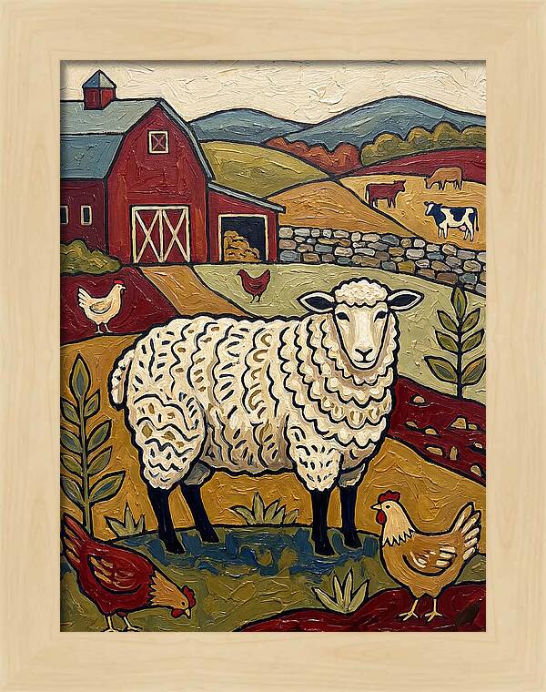 Sheep In The Farmyard