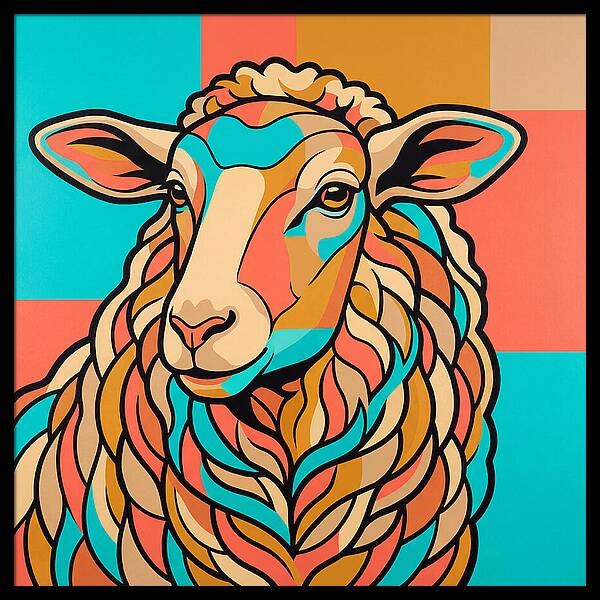 Sheep In Vibrant Colors