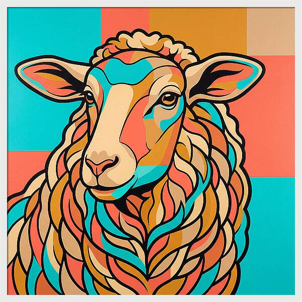 Sheep In Vibrant Colors
