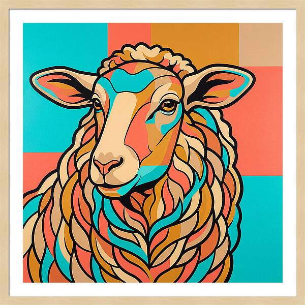 Sheep In Vibrant Colors