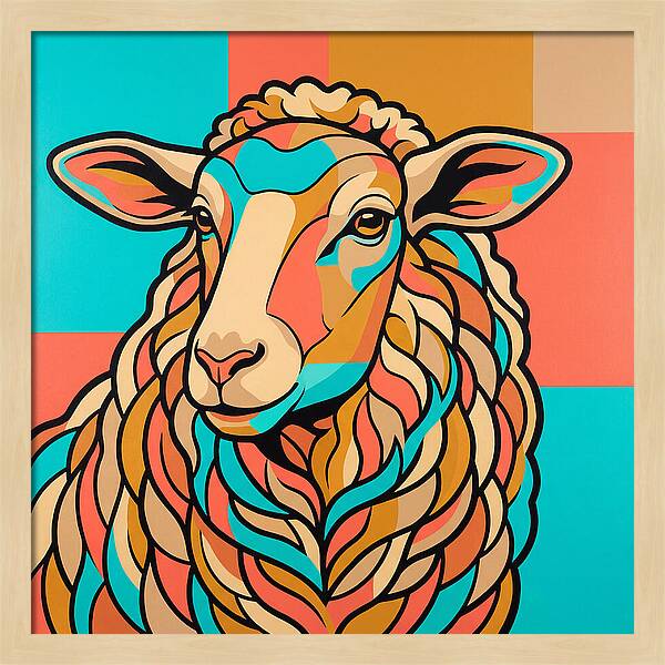 Sheep In Vibrant Colors