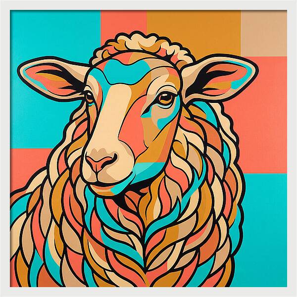 Sheep In Vibrant Colors