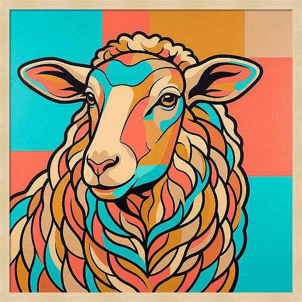 Sheep In Vibrant Colors