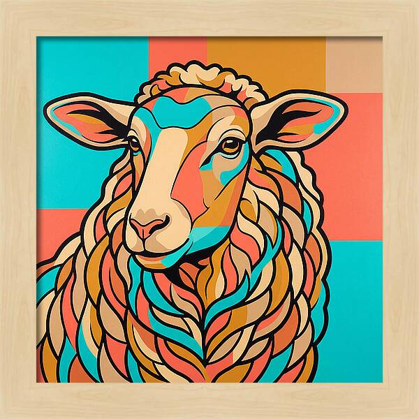 Sheep In Vibrant Colors