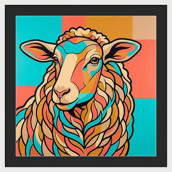 Sheep In Vibrant Colors