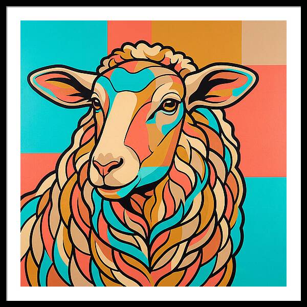 Sheep In Vibrant Colors
